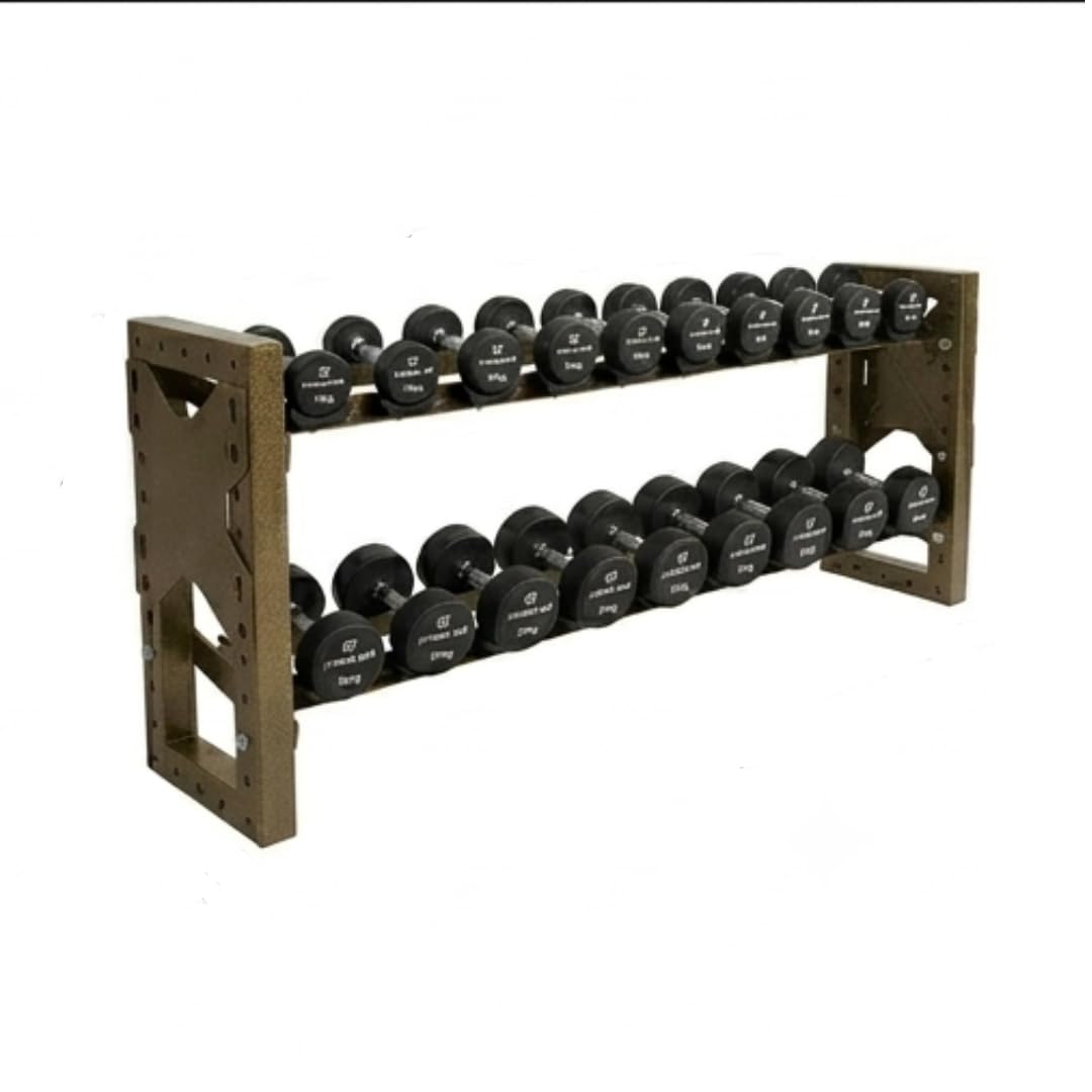 Dumbbell Rack Pro – Heavy-Duty 2-Tier Commercial Grade Gym Storage Stand | Industrial Steel Frame Dumbbell Organizer Rack for Home & Professional Fitness Center | Space-Saving Solid Base Construction-image-34