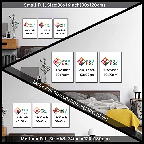 Christian Jesus Wall Art Hand Of God Under Water Canvas Wall Decor Blue Ocean Reaching Into Water Sea Pictures Christ Religion Faith Poster For Church Bedroom Living Room (20" W X 28" H X 3 Panels) #TOP6