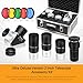Astromania Telescope Accessory Set 12 Piece, 2 Inch Eyepiece and Filter Accessory Kit, 3pcs Kellner Telescope Eyepieces, 5pcs Colored Filters, Barlow Lens 2X ED, 2 Inch Diagonals & Sturdy Carry Case