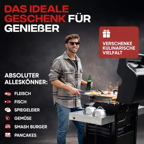 BERGVIBES Burger Smasher 3tlg.,Smash Burgerpresse. aus Edelstahl,Grillspachtel Set,Smash Burger Set,Plancha Spachtel Set, Smasher,Smashed Burger Presse,