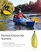 Abahub Adjustable Kayak Paddle 210-230 cm/82.6-90.5 Inches Floating Kayaking Oars Boating Oars Canoeing Oars Gradient Yellow Print