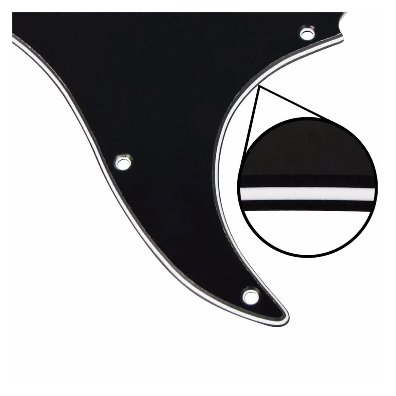 maskownica do gitary elektrycznej Zestaw 3-warstwowej czarnej 11-otworowej gitarowej płytki ochronnej SSS ST z osłonami przetworników gałkami do gitary(3pcs 52mm Covers)