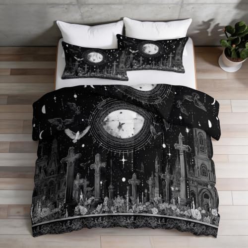 Edredón de 155 x 220 cm gótico suave con dos fundas de almohada 3
