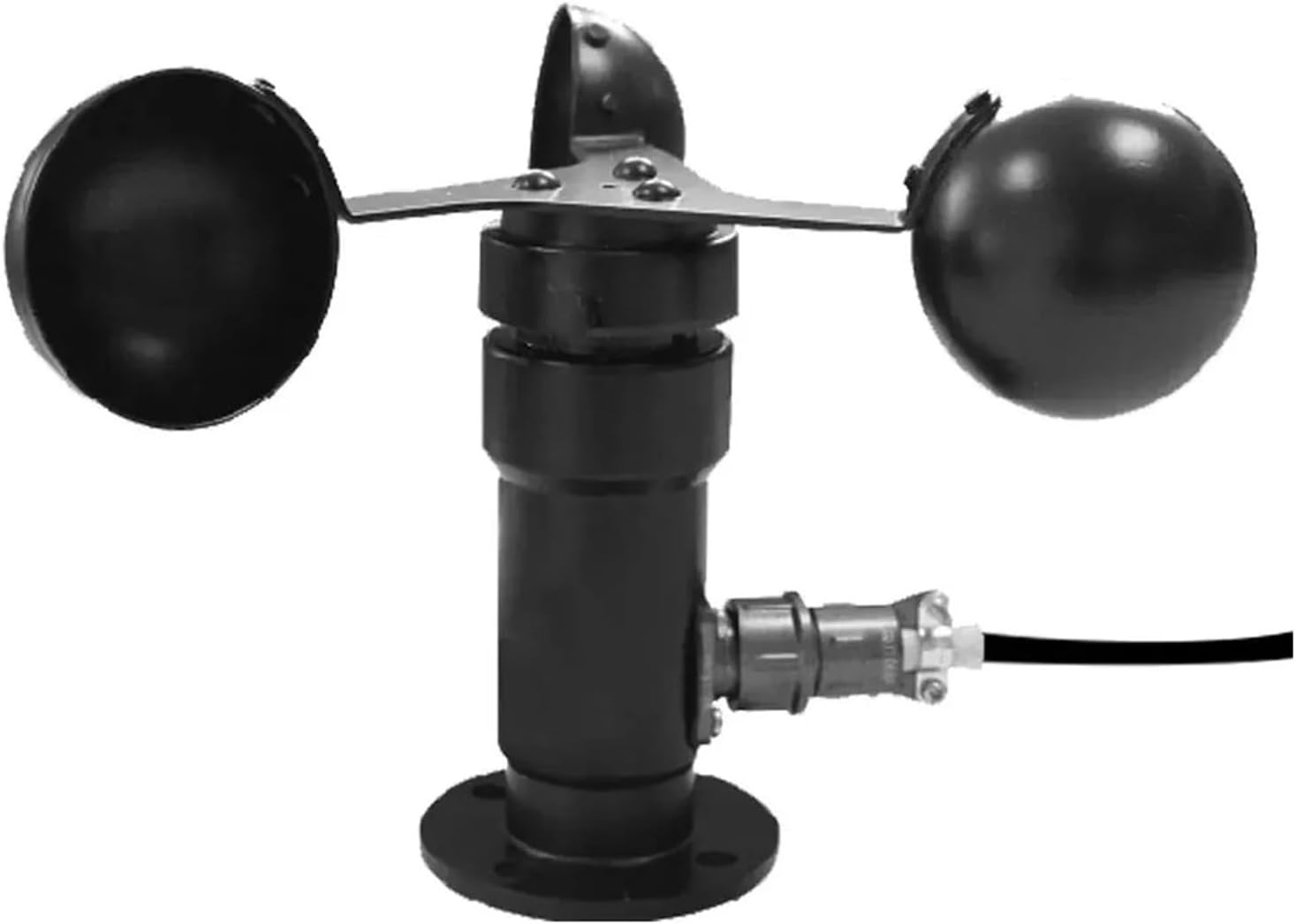 Aluminium Alloy Wind Speed Sensor 0-30m/s Pulse RS485 Output 4-20mA 0-5V 0-10V Weather Station Detector 3 Cup Anemometer Sensors(StyleA 4-20MA)