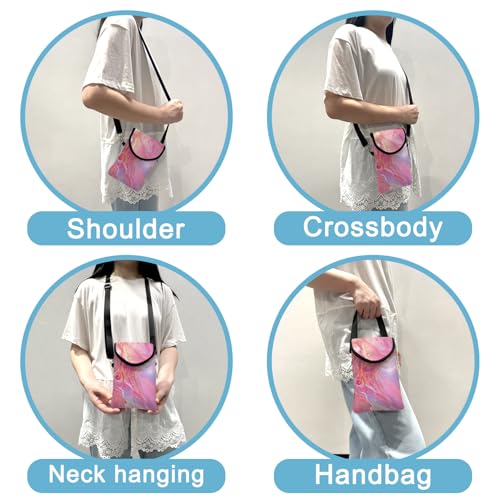 Image of Neoprene Cell Phone Sleeve Pouch Case Bag with Crossbody Strap Neck Lanyard for Women 7.5 X 4.3 in Gilding