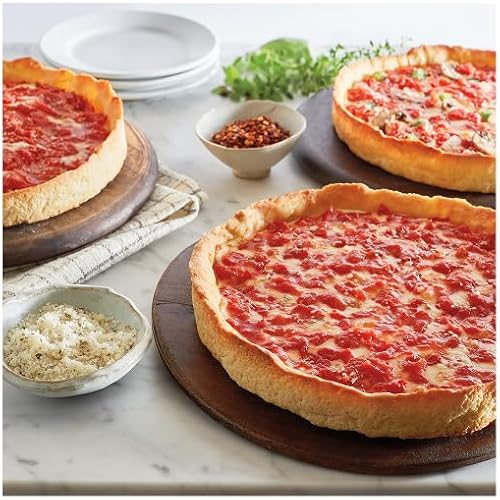 Lou Malnati’s Chicago Deep Dish Pizza, 6-Pack (3 Cheese 3 Sausage) | Handmade, Restaurant Quality