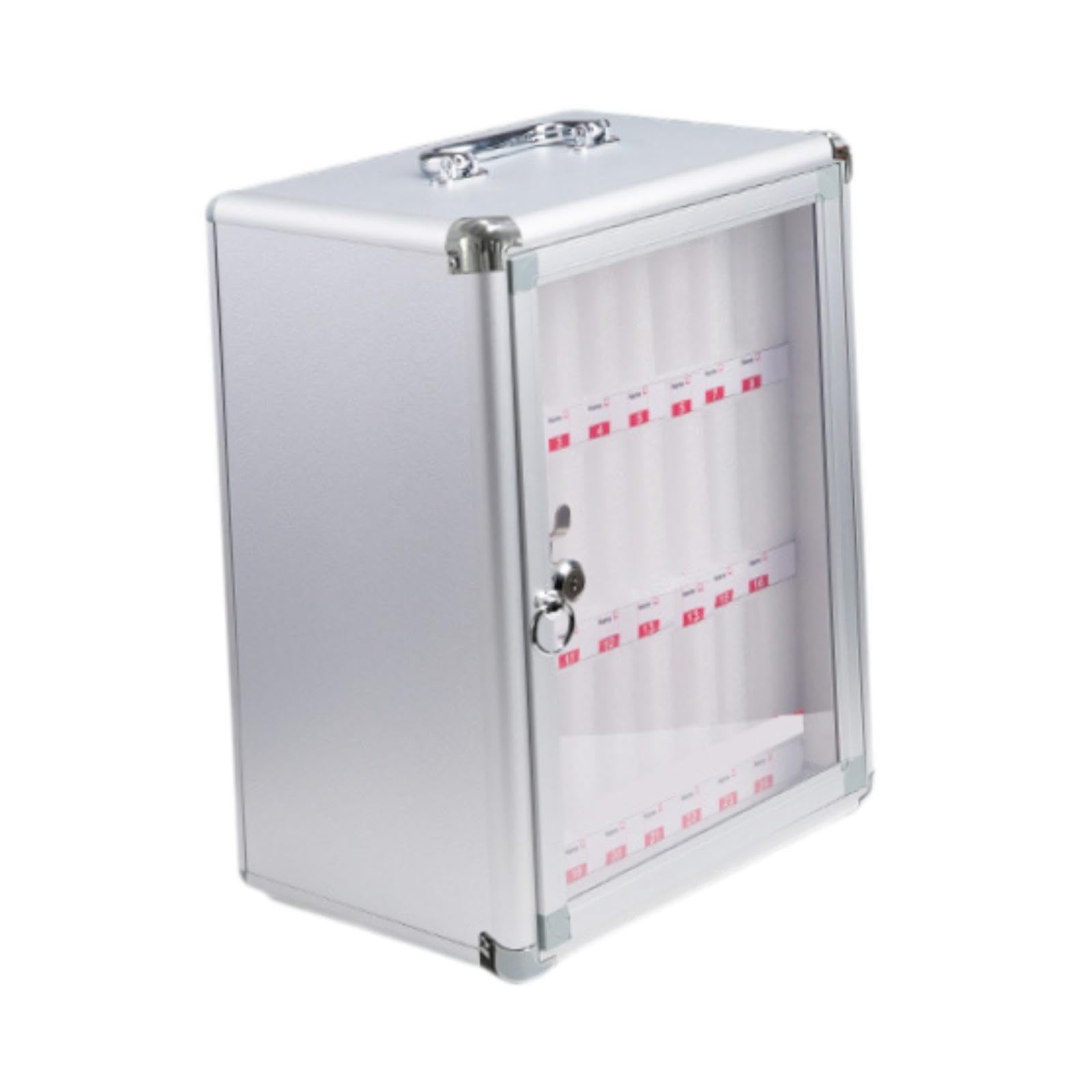 Phone Storage Cabinet Transparent Door with 2 Keys Sturdy Mobile Storage Box 24 Slots|Mounts & Holders|Cell Phones & Accessories-picture-19