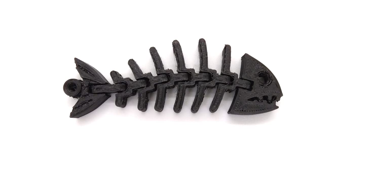 3D Printed Fish Keychain (Black PLA Plastic)-image-41
