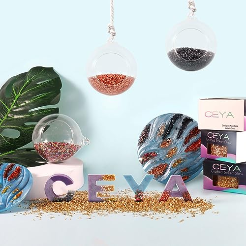 Ceya 10.6oz/ 300g Crushed Irregular Glass Colorful White Crystal Chips by ceya - Used condition - Image 5