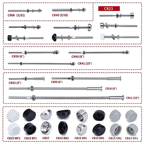 Muzata 60Pack Cable Railing Hardware Swage Threaded Stud Tensioner CR23 by Muzata - Used condition - Image 8
