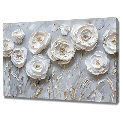 Impression sur toile peinture abstraite d’art floral 60x80cm