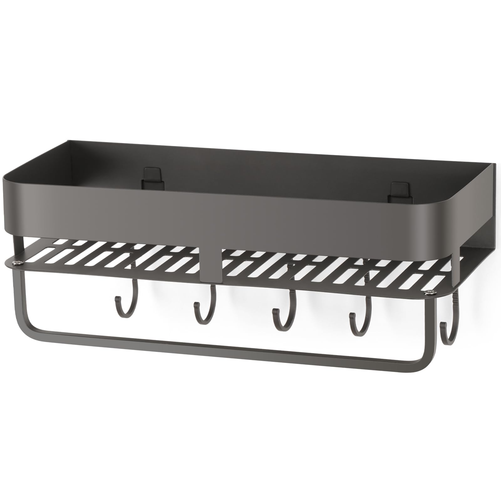 CIBOTIES Shower Caddy 15 7 inch Stainless Steel Shower Shelves for Inside Shower with Hooks Towel Bar -