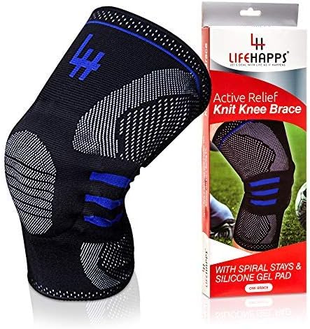 Active Relief Knee Brace Patella Knee Support Compression Sleeve with Side Stabilizers for Arthritis Joint Pain, Meniscus Tears, ACL, MCL Injuries, Exercise, Running