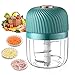 Lecone Tritatutto Elettrico 350ML Schiaccia Aglio Elettrico Macina landzhou USB Ricarica Aglio Frantoio Elettrico con 4 Lame Affilate Tritacarne Trituratore per Frutta Aglio Carne Verdure e Cipolle