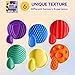 Fidget Toys Sensory Stone Set with Storage Box: 6-Pack Soft Textured Worry Stones for Autism Calming - Quiet Fidget Toys for Classroom & Anxiety Relief - Small Prizes Sensory Fidgets