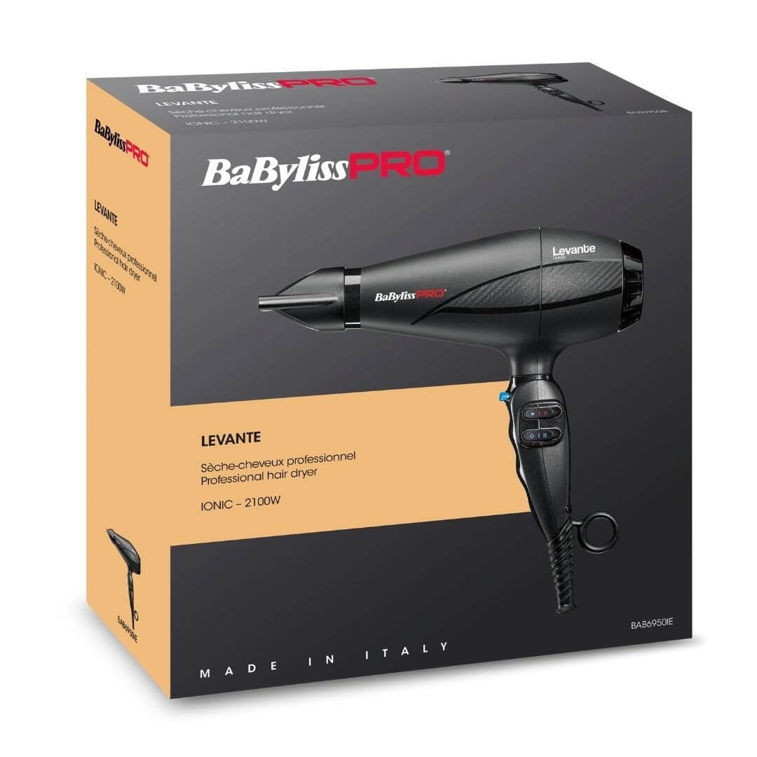 Babyliss Pro Levante Ionic Secador de Cabello Profesional Negro 2100w