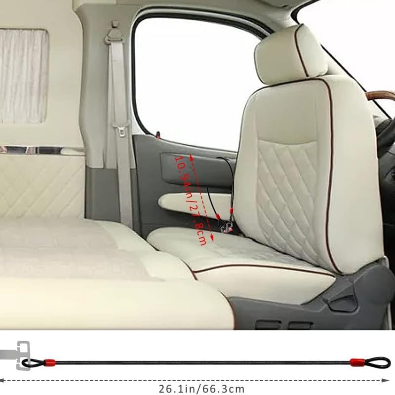 2 Pièces Protection Antivol Camping-Car 60 Cm - Sécurité Porte Voiture Camionnette Camion