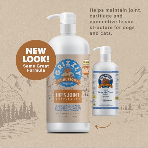 Grizzly Joint Aid for Dogs Liquid Hip and Joint Support (Extra Strength), 32 fl oz Grizzly Joint Aid for Dogs Liquid Hip and Joint Support (Extra Strength), 32 fl oz