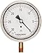 ASHCROFT Duralife Type 1009 Stainless Steel Case Dry Filled Pressure Gauge, Stainless Steel Tube and Bronze Socket, 3.5" Dial Size, 1/4" NPT Lower Connection, 30" Hg Vac Pressure Range