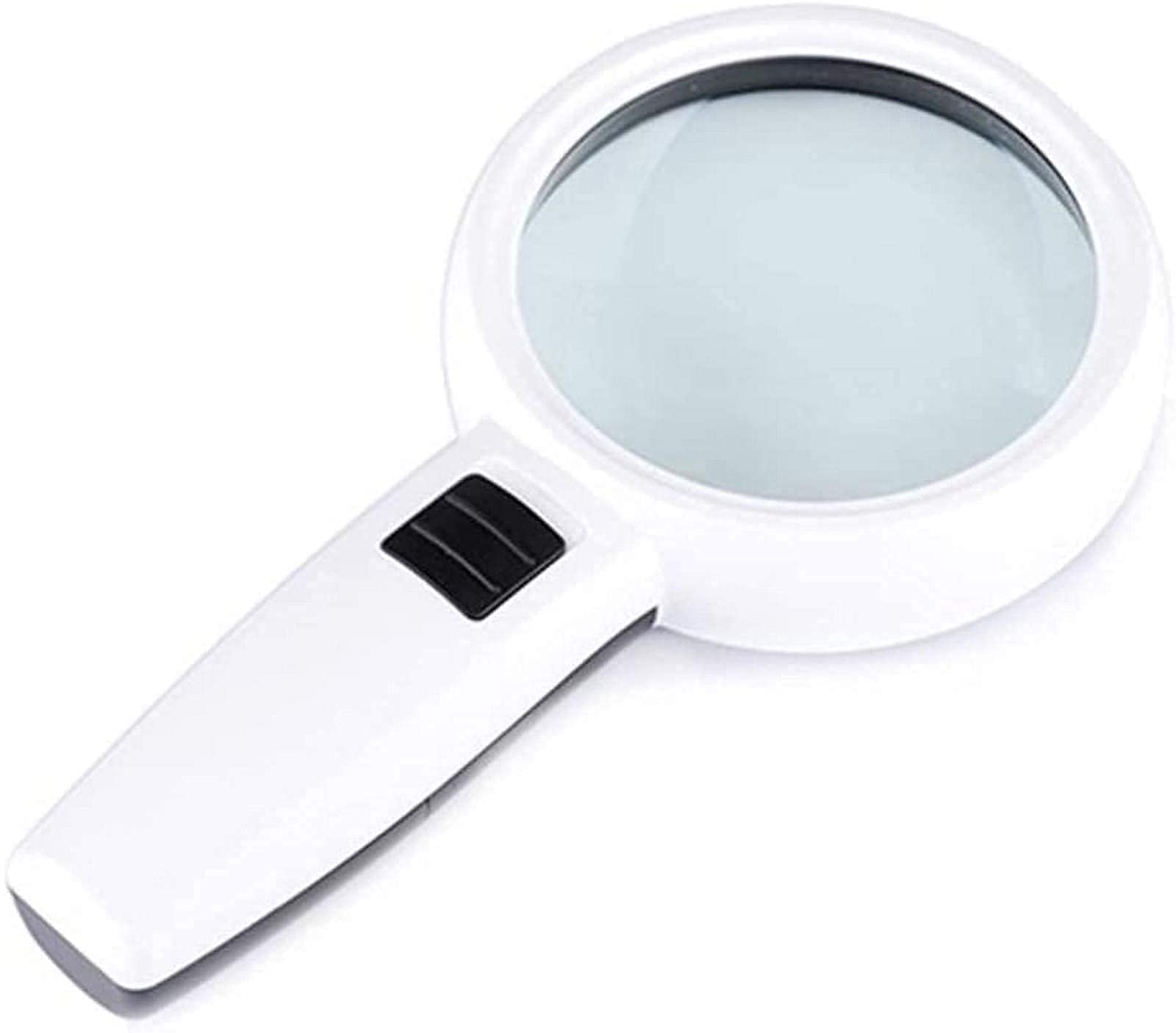 30-Fache Vergrößerungslupe Mit Leselampe, Beleuchtete Lupe Mit 3 LEDs, Handlupe Für Lese- Und Inspektionsarbeiten – 90 Mm,