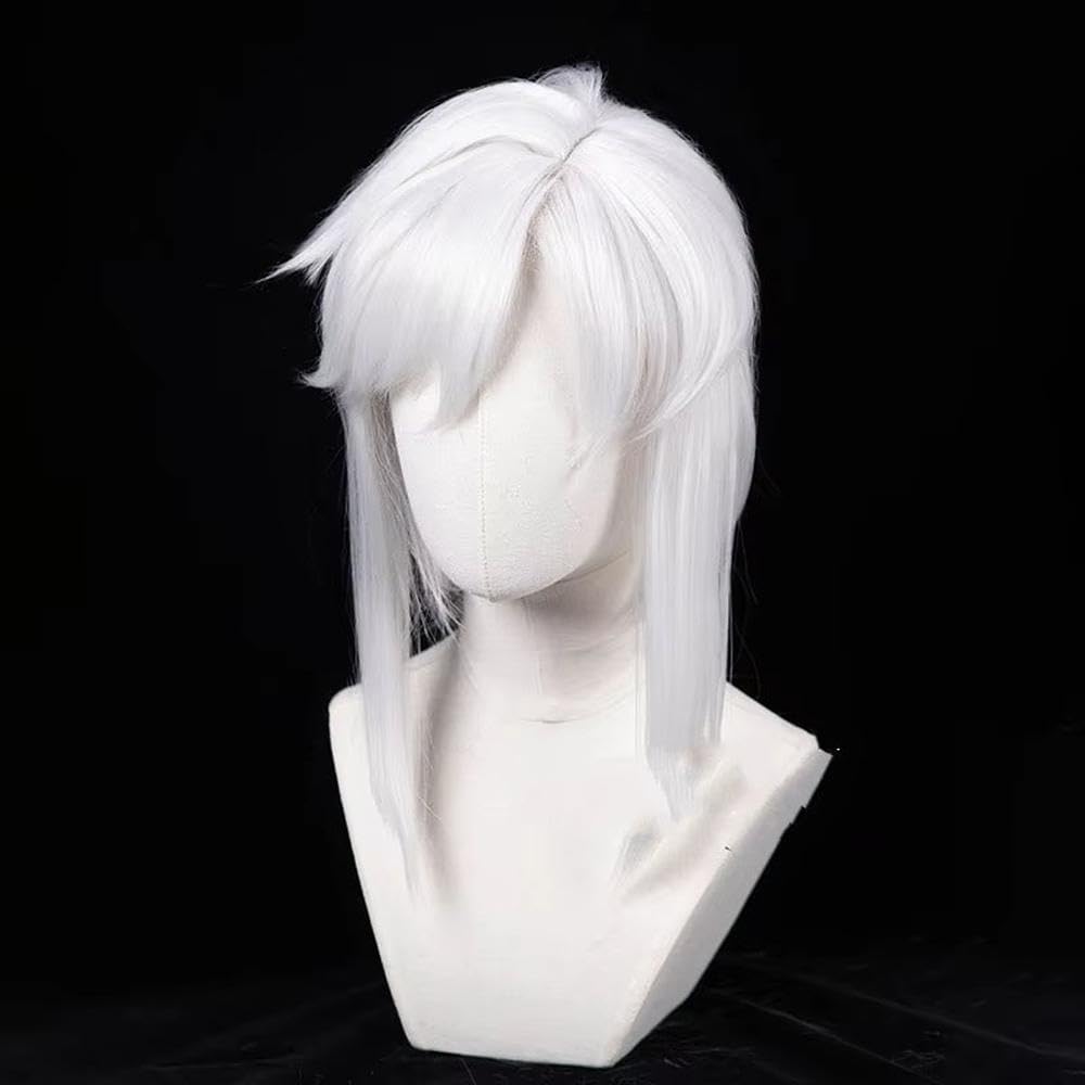 Haarpflege Weiße Kurze Glatte Haarperücke Für Party Cosplay Perücken