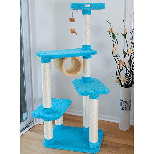 Armarkat Premium Cat Tree Modelo X6105 Azul Celeste miniatura 4