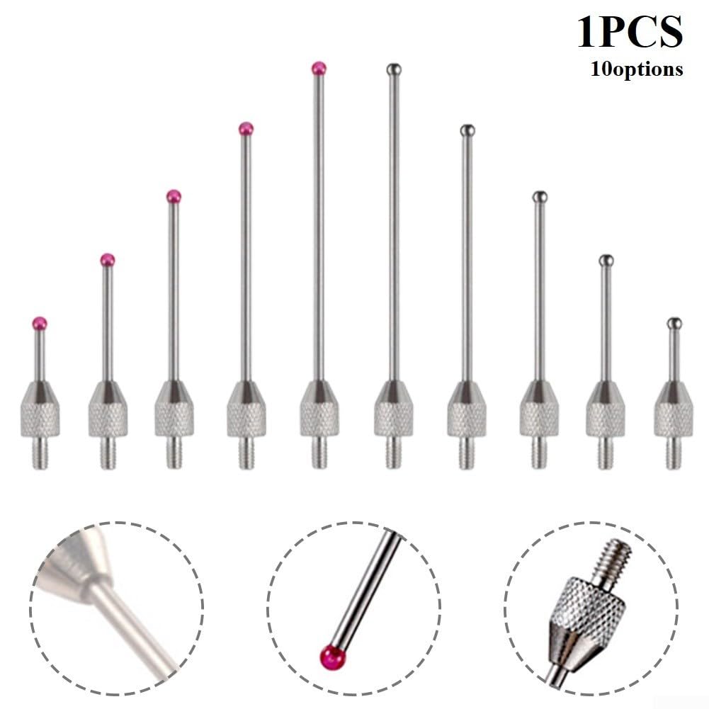 Sonda indicadora micrométrica de cabeza de acero de carbúnculo/tungsteno, precisión y precisión (tungsteno, 20 mm)