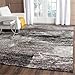 SAFAVIEH Adirondack Collection X-Large Area Rug - 11' x 15', Silver & Black, Modern Abstract Design, Non-Shedding & Easy Care, Ideal for High Traffic Areas in Living Room, Bedroom (ADR112A)