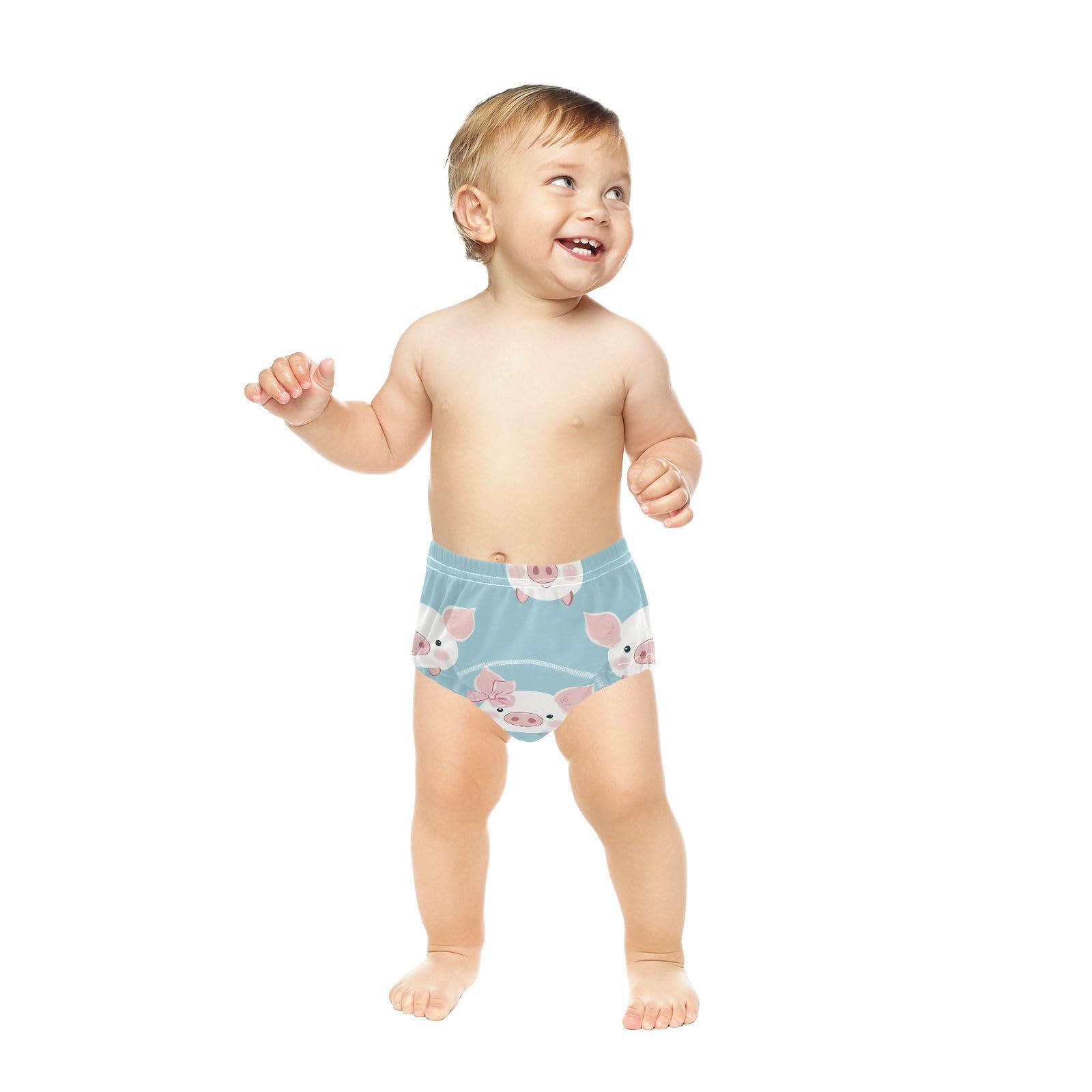 Coikll Cute Pigs with Bow Tie (2) Toddler Training Underwear Waterproof Baby Pee Pants -2T