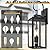 19" Large Outdoor Wall Light - Black Outside Wall Mounted Light Fixture, Exterior Farmhouse Wall Sconce Lantern 2-Light, Modern Porch Lighting Exterior Lamp for House, 2 Pack