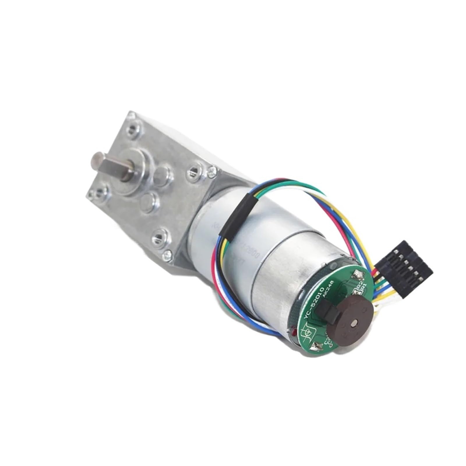 Motore con Encoder 5840-555B Motore con Encoder CC 12V 24V Riduttore a Doppio Albero 12-470 Giri/min Riduttore a Vite Senza fine Motore ad Alta Coppia Elettrodomestici(160RPM_24V)