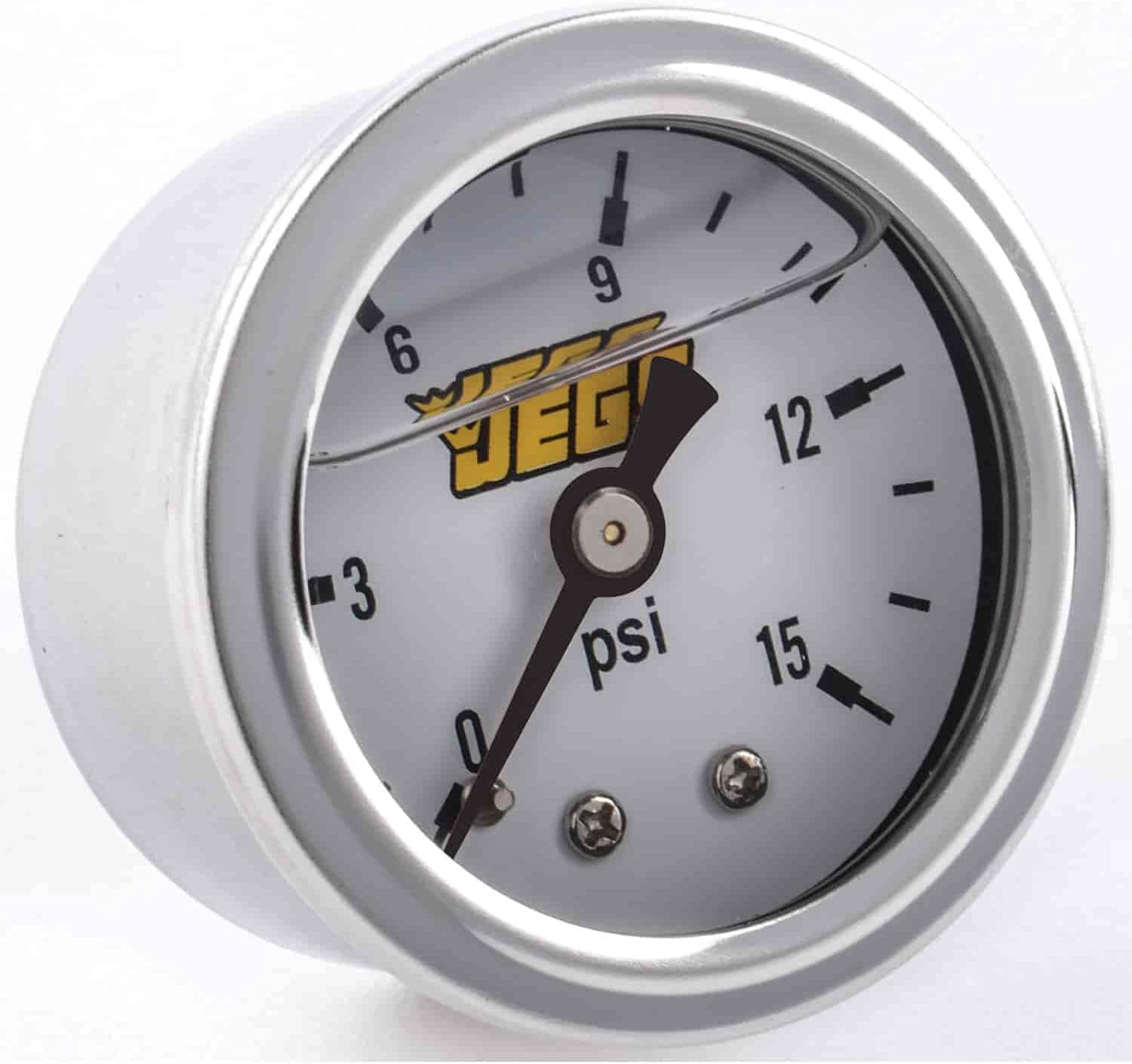 JEGS Fuel Pressure Gauge 1.5” Diameter Liquid Filled