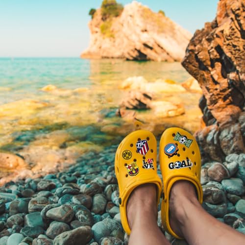 34 Pieces Shoe Charms,Cartoon Football Accessories,Football Sports Players' Shoes Decoration Accessories,Waterproof Kid shoe accessories,Suitable for Teenagers,Adults,for DIY,Decorating Clog Sandal.