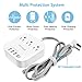 USB C Power Strip, 45W Power Delivery Charger with 3 Outlets & 4 USB Ports(1 USB C 30W, 3 USB A 15W), 5 ft Braided Extension Cord, Flat Plug for MacBook Pro, iPad Pro, iPhone