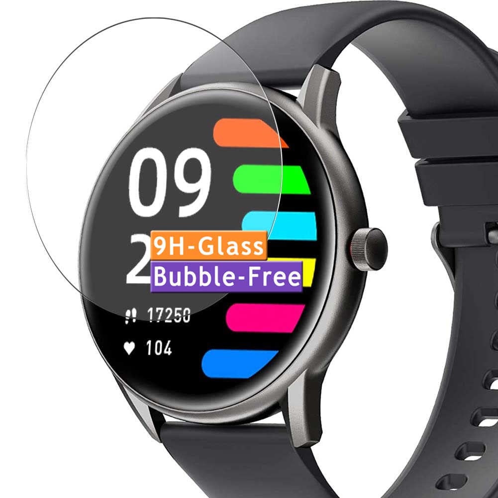 3-Pack Tempered Glass Screen Protector, compatible with UXD KW06 PRO 1.28" Smart Watch SmartWatch 9H Protective Guard Film Protectors