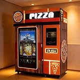Remolque expendedor de pizza, resistente a la intemperie, estación móvil bajo demanda, dispensador de autoservicio comercial, ideal para torneos deportivos juveniles, ferias al aire libre, sitios de