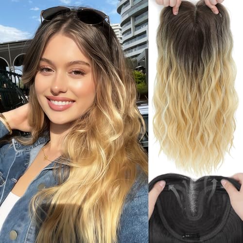 Hair Toppers for Women with Thinning Hair, 20 Inch Hand