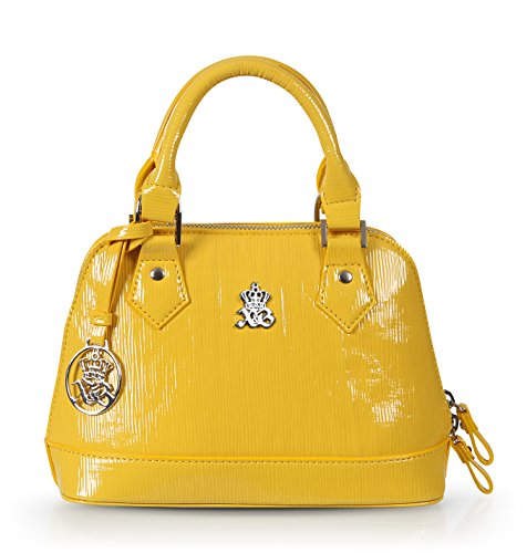 Sac bandoulière jaune 22 cm aux finitions soignées et au design contemporain