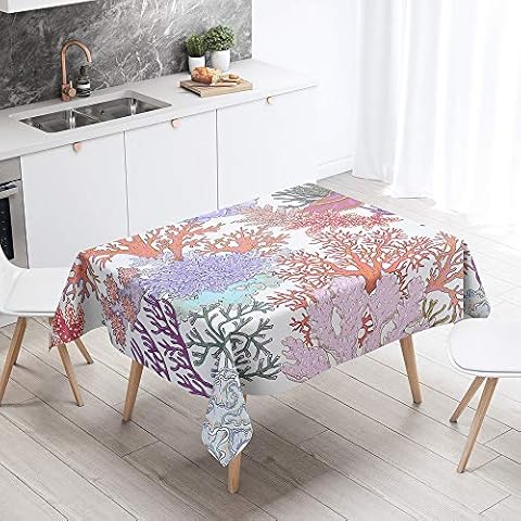 FANSU Waterproof Tablecloth with Underwater Design Cover