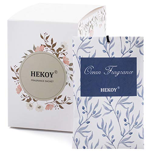 HEKOY 12Packs Ocean Closet Air Freshener Scented Sachets Bags for Drawer and Closet, Fresh Scent 4 Scents Optional