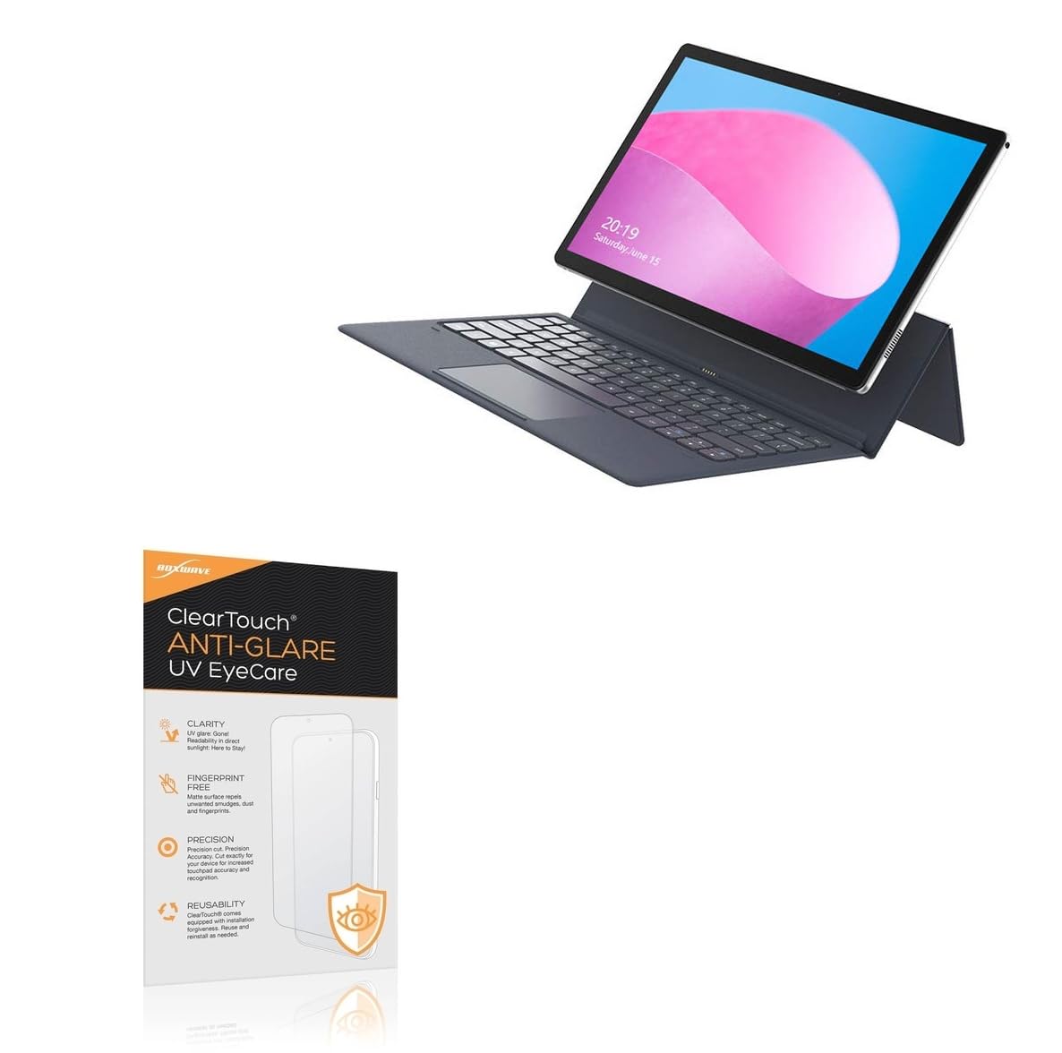 BoxWave Screen Protector Compatible With Alldocube nuvision - ClearTouch Anti-Glare Anti-UV EyeCare (2-Pack), Filters out Harmful Blue Light Reduce Fatigue