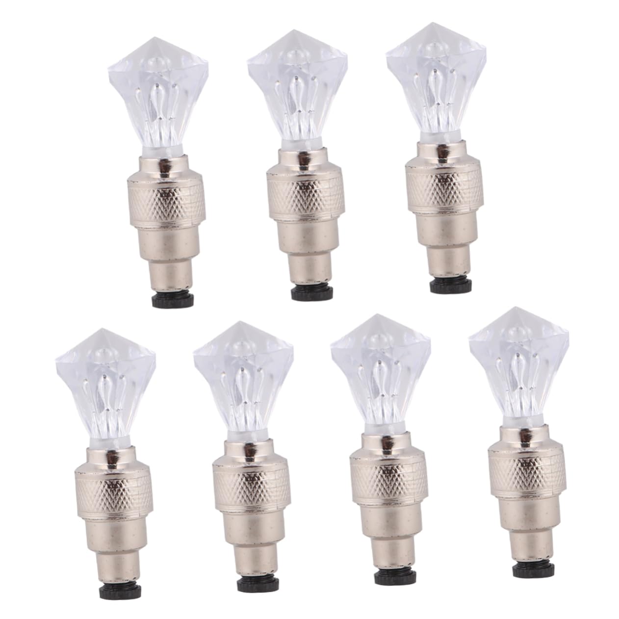 Mikikit Bike Led Wheel Light 7pcs Valve Light Cores Led Reflectors Bicycle Fluorescent Cores Cycle Tire Plug Night Riding Safety