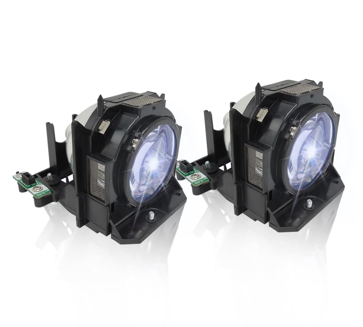A+ Quality 2PCS ET-LAD60W Replacement Projector Lamp Bulbs Compatible with Panasonic PT-D5000 PT-D6000 PT-D6710 PT-DW6300 PT-DZ6700 PT-D6000ES PT-D6000LS PT-D6000ELS(Dual Lamps in One Package)