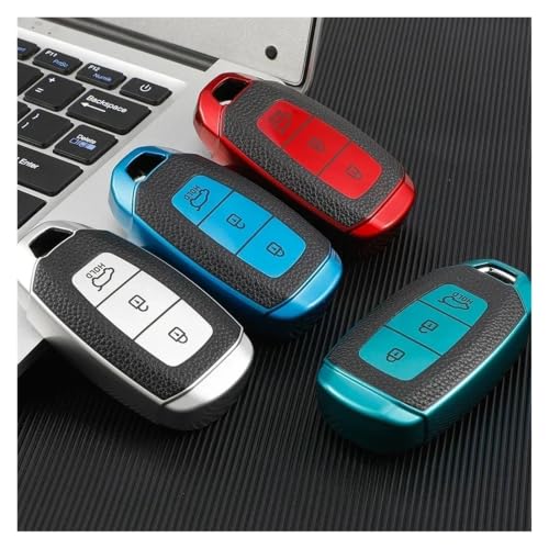 Funda llave coche Hyundai azul para proteger mando de I30 y Santa Fe 6