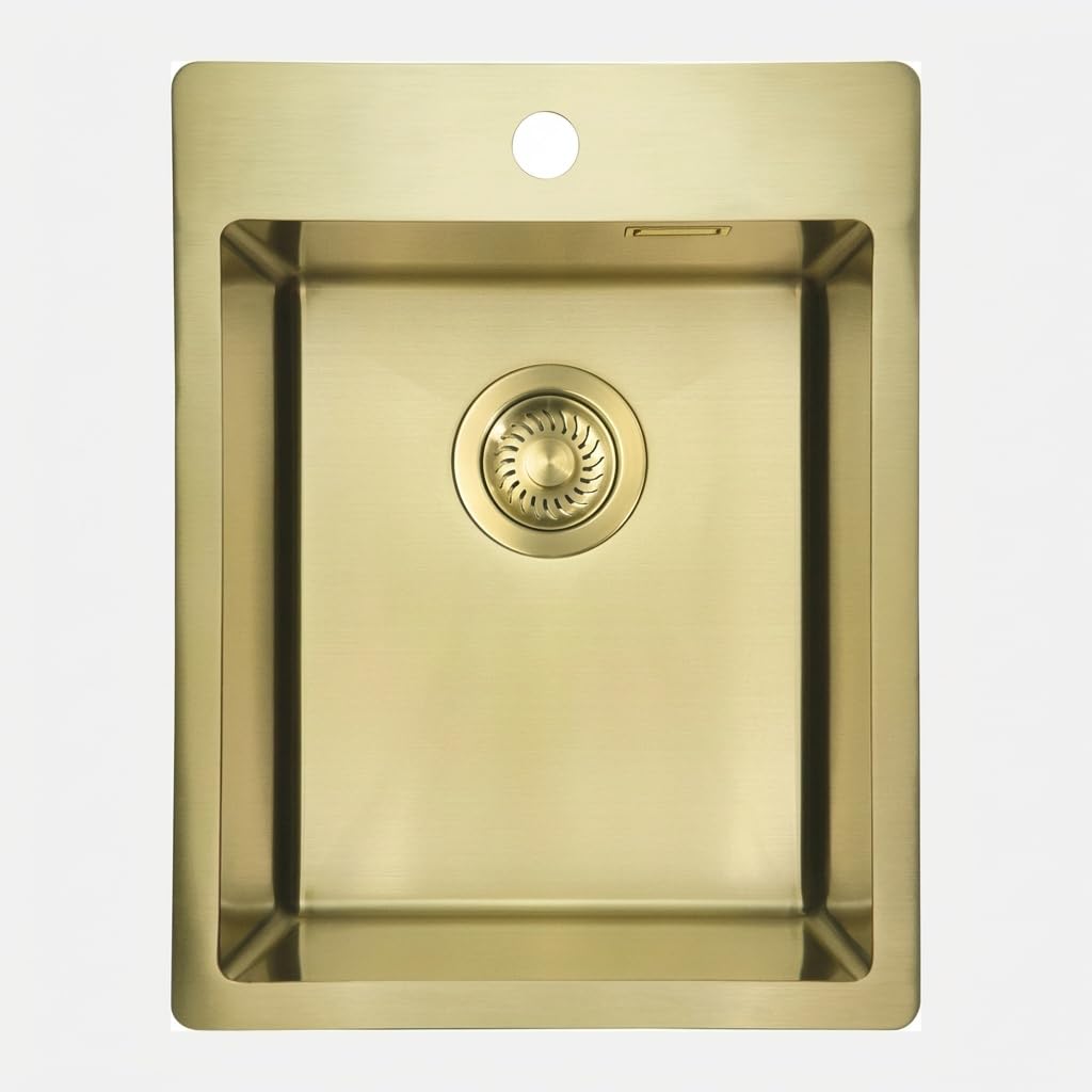 Évier de cuisine en acier inoxydable cuve simple 39x50.5cm