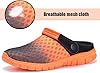 Eagsouni Unisex Men's Women's Summer Breathable Mesh Net Cloth Slippers Beach Sandals Anti-Slip Casual Shoes, 5 UK, Black Orange C #1