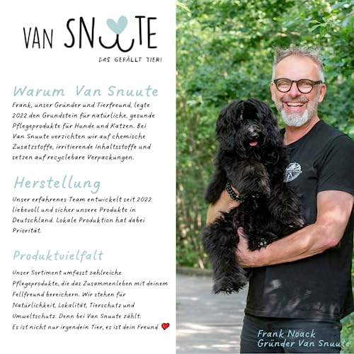 Van Snuute Fellseife 100g - Sanftes Hundeshampoo & Katzenshampoo mit Mandelöl - Allergenfreies Parfum, pH-Neutral & umweltfreundlich - Für weiches und geschmeidiges Fell - Kompostierbare Verpackung
