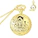 Produktbild KUANDARMX Mode Orologio da Tasca Retro Quarzo Lucido Numeri Romani Modello di Barca D'oro Scatola Regalo di Fascia Alta Classica Confezione di Vetro Specchio Compleanno Uomini e Donne Geschenk, Gold