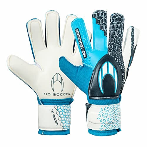 HO Soccer TR Hard Flat Blue Gants de Gardien de But Unisexe pour Enfants, Blanc/Bleu, 6 Cover