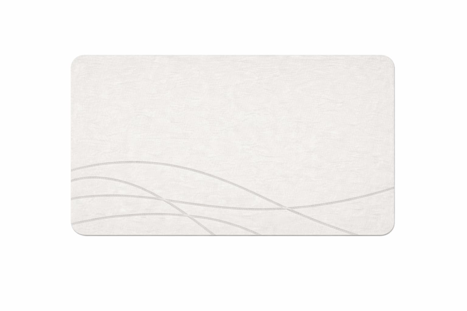 Tapis de bain en pierre en terre de diatomée absorbante - Antidérapant - Séchage ultra rapide - Design moderne - Pour salle de bain (oscillations douces - Gris clair)